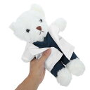 【送料無料】DECHOUS ドクターベアドール ぬいぐるみのクマ クマちゃん ドクター 30cm 動物 医者 ドール PP綿 録音 ドクター熊 (ホワイト)