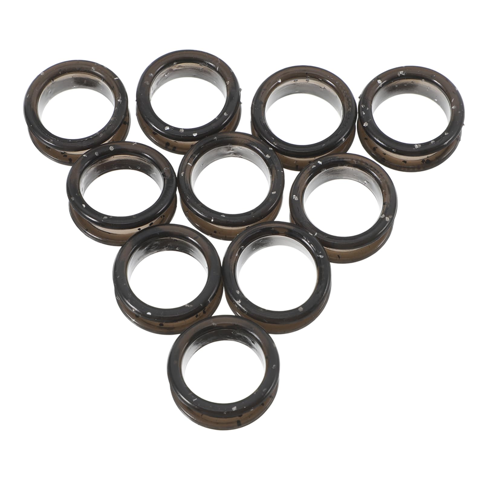 【送料無料】Milisten 12個 シザーリング ブラックシリコン製 美容師 グルーミング用 指穴調整 柔らかい はさみ装着快適化 多用途フィンガーリング 滑り止め加工 長時間作業に最適 グルーミングツール