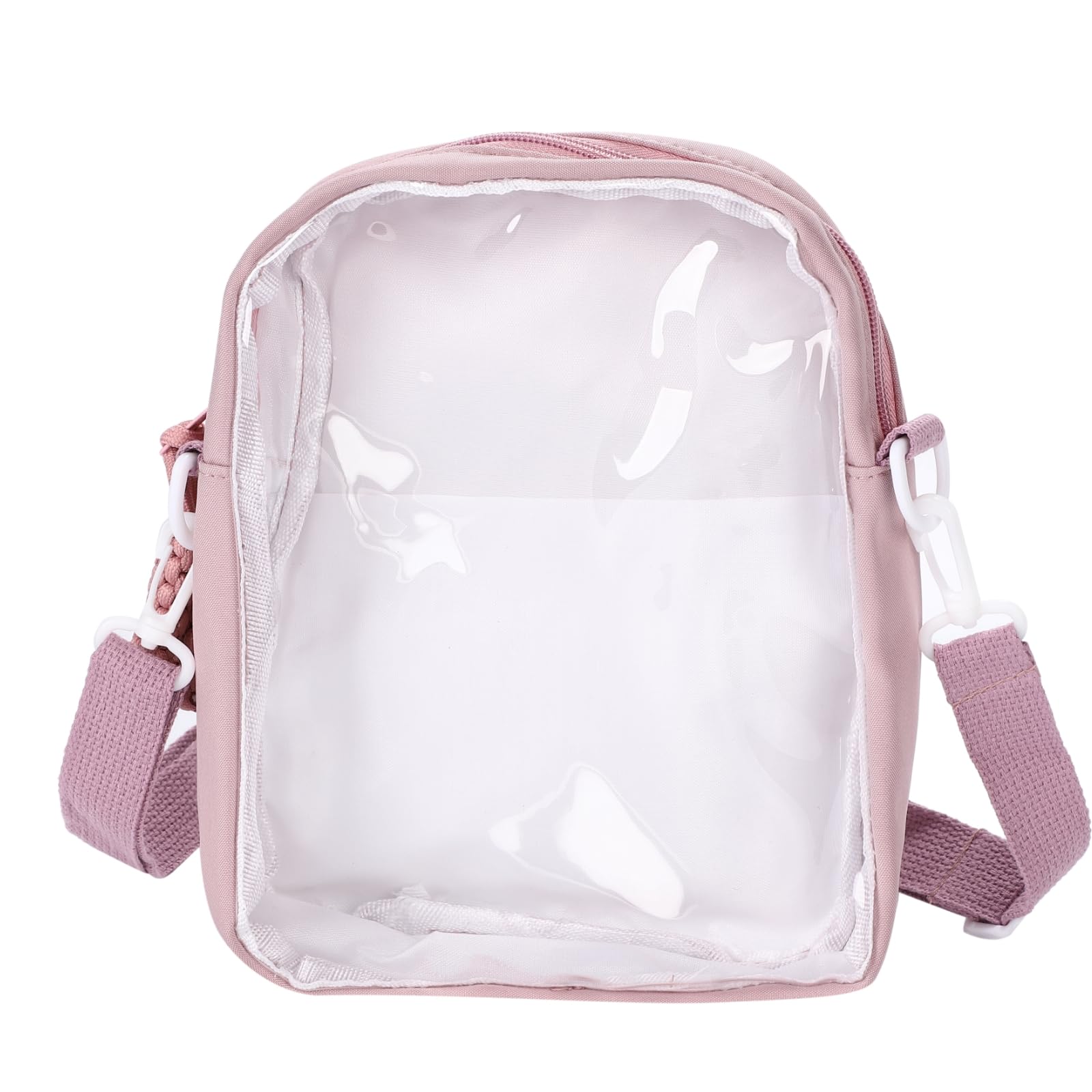 【送料無料】[Copeflap] 痛バッグ ぬいぐるみ 持ち運び バッグ クリアバッグ ショルダー 透明 (ピンク)