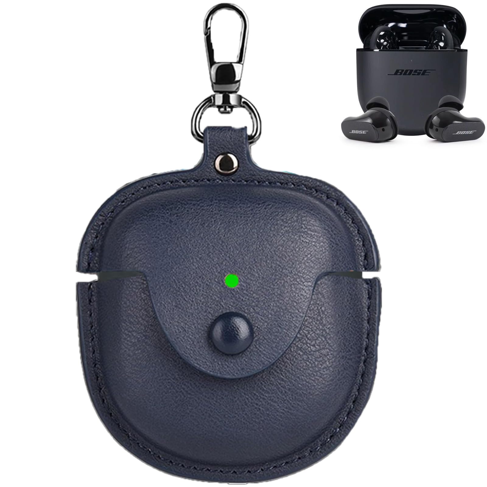 【送料無料】CIOODDW Bose Quietcomfort Ultra Earbuds ケース 対応 bose quietcomfort ultra earbuds 高級本革 PUレザー bose quietcomfort earbuds 本革 全面保護 充電 LEDライトが見える キズ防止 おしゃれ ワイヤレス充電対応 bose quietcomfort earbuds ケース（ブ