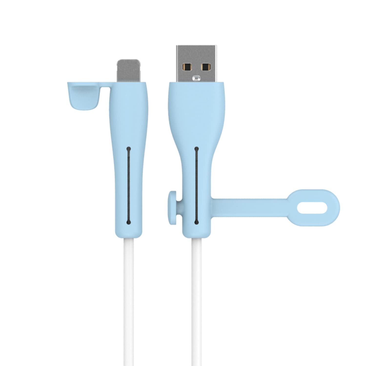 【送料無料】充電ケーブル プロテクター 保護カバー 適用 Phone/iPad/Apple USB-A to Lightning ケーブル KONXISA ケーブルプロテクタ ー シリコン製 断線防止 データラインプロテクター 耐久性 ケーブル収納カバー 折り防止 汚れ防止 耐摩耗性 充電ケーブルカバー（ミス