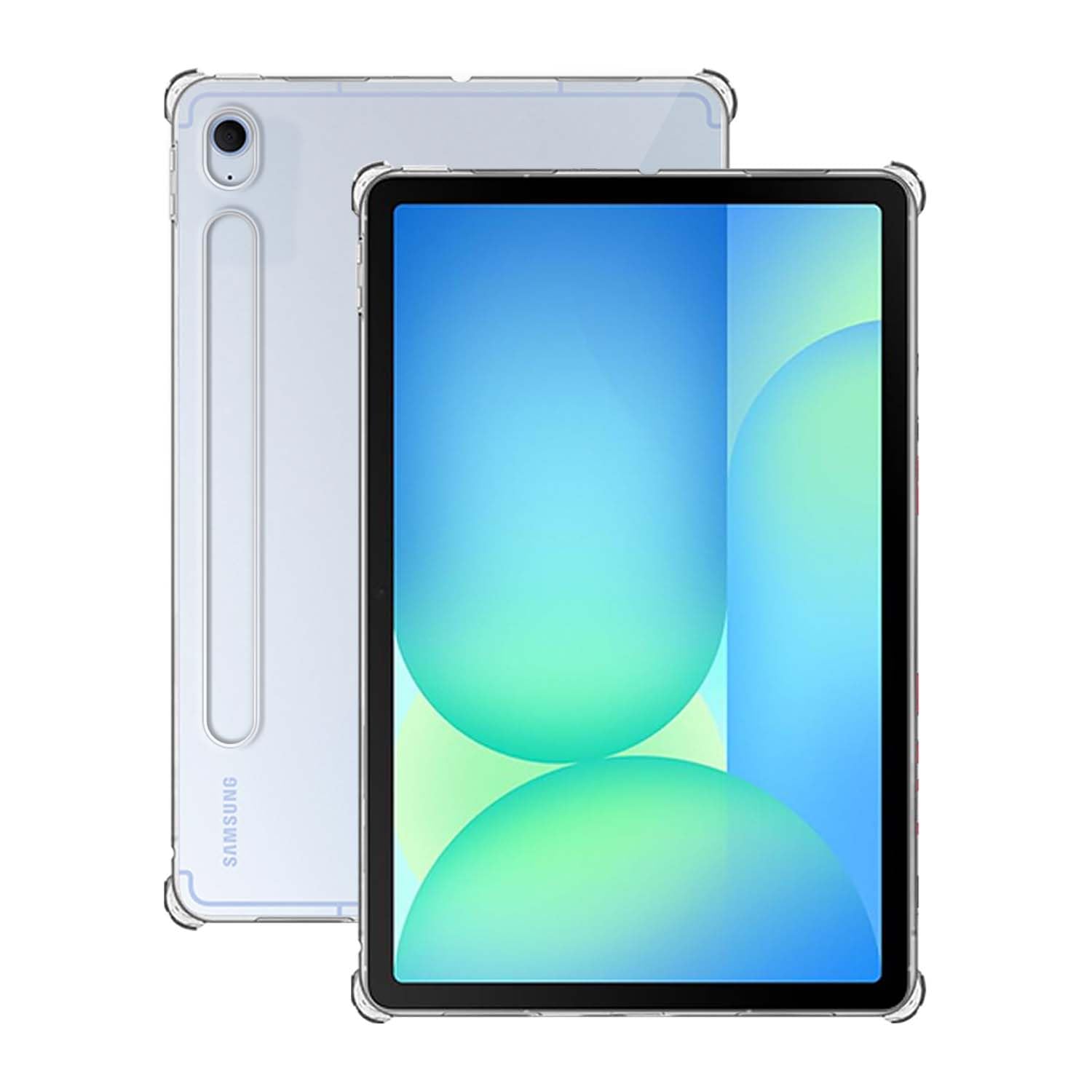 【送料無料】KONXISA Samsung Galaxy Tab S10 FE 用 ケース カバー クリア TPU ケース 軽くて薄い 耐衝撃 落下防止 黄変防止 全面保護 指紋防止 装着簡単（クリア）