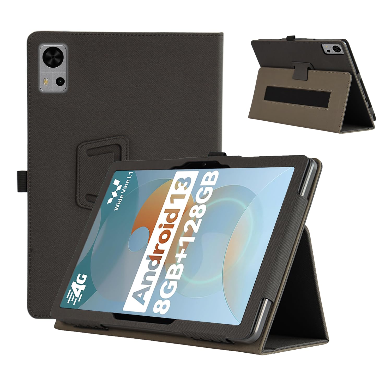 【送料無料】For Plimpton PlimPad P8 Pro / P8 10インチ タブレット 対応 ケース 保護カバー KONXISA 磁気吸引 タブレットスリーブ タブレット ペン挿し穴付き ブラケット機能 耐汚れ 耐傷 耐衝撃 全面保護 タブレットスリーブ（ブラック）