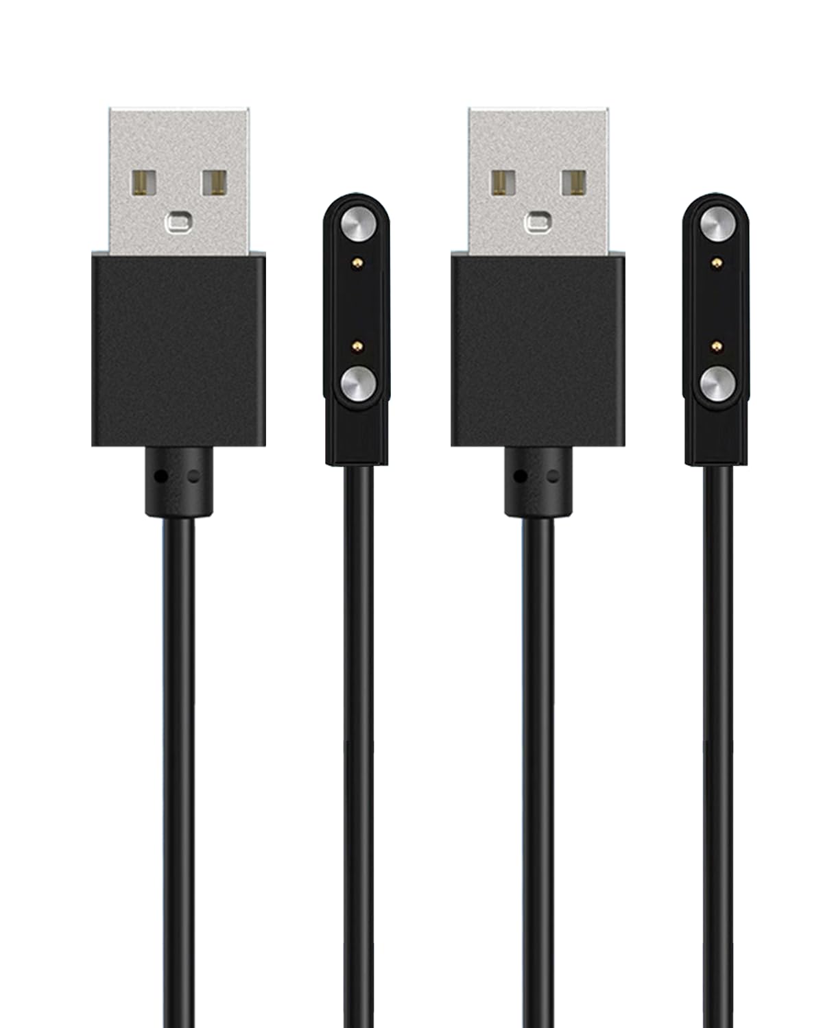 【送料無料】For MONOMAM Primo 1.65インチ スマートウォッチ 充電ケーブル 充電器 磁気充 USB充電【KONXISA】汎用マグネット充電コード 磁気吸着 急速充電 高耐久 軽量 小さい 持ち運び便利 旅行用（2本セット）