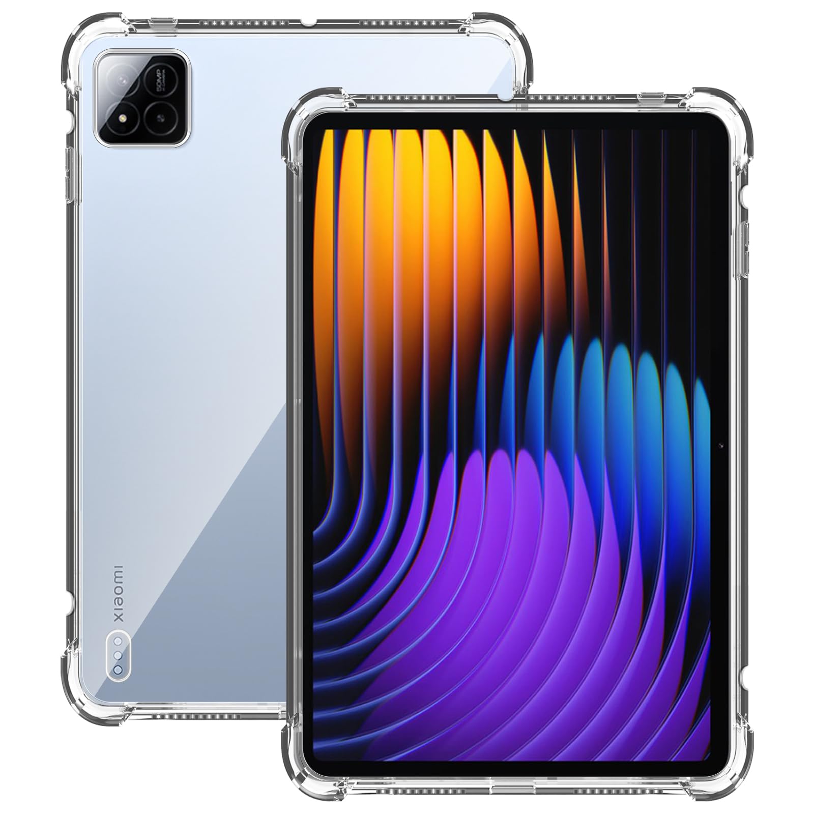 【送料無料】For Xiaomi Pad 7/7 Pro ケース クリア TPU素材 耐衝撃 衝撃吸収 全面保護 薄型 軽量 Greerass ソフトカバー 滑り止め 黄ばみ防止 指紋防止 透明 耐久 インストール簡単 シャオミ Pad 7/7 Pro 対応 保護ケース