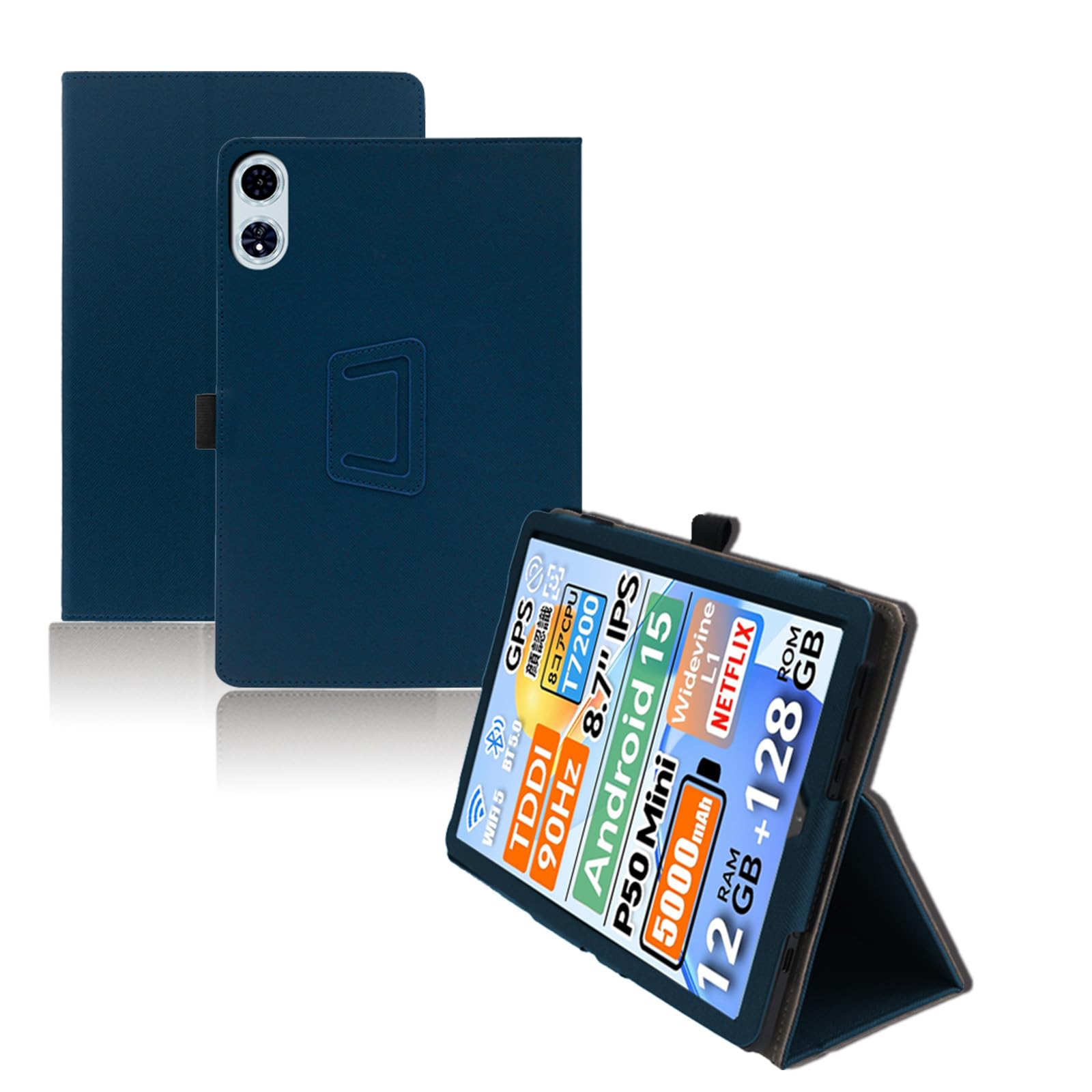 iinos ŷԾŹ㤨̵֡For TECLAST P50 Mini  8.7 ֥å ݸ PU ݸ Ĵǽ ɿɱ ɻ  ɤ꿨 Greerass Ĺ ɵǽդ ֥å  (֥롼פβǤʤ2,439ߤˤʤޤ