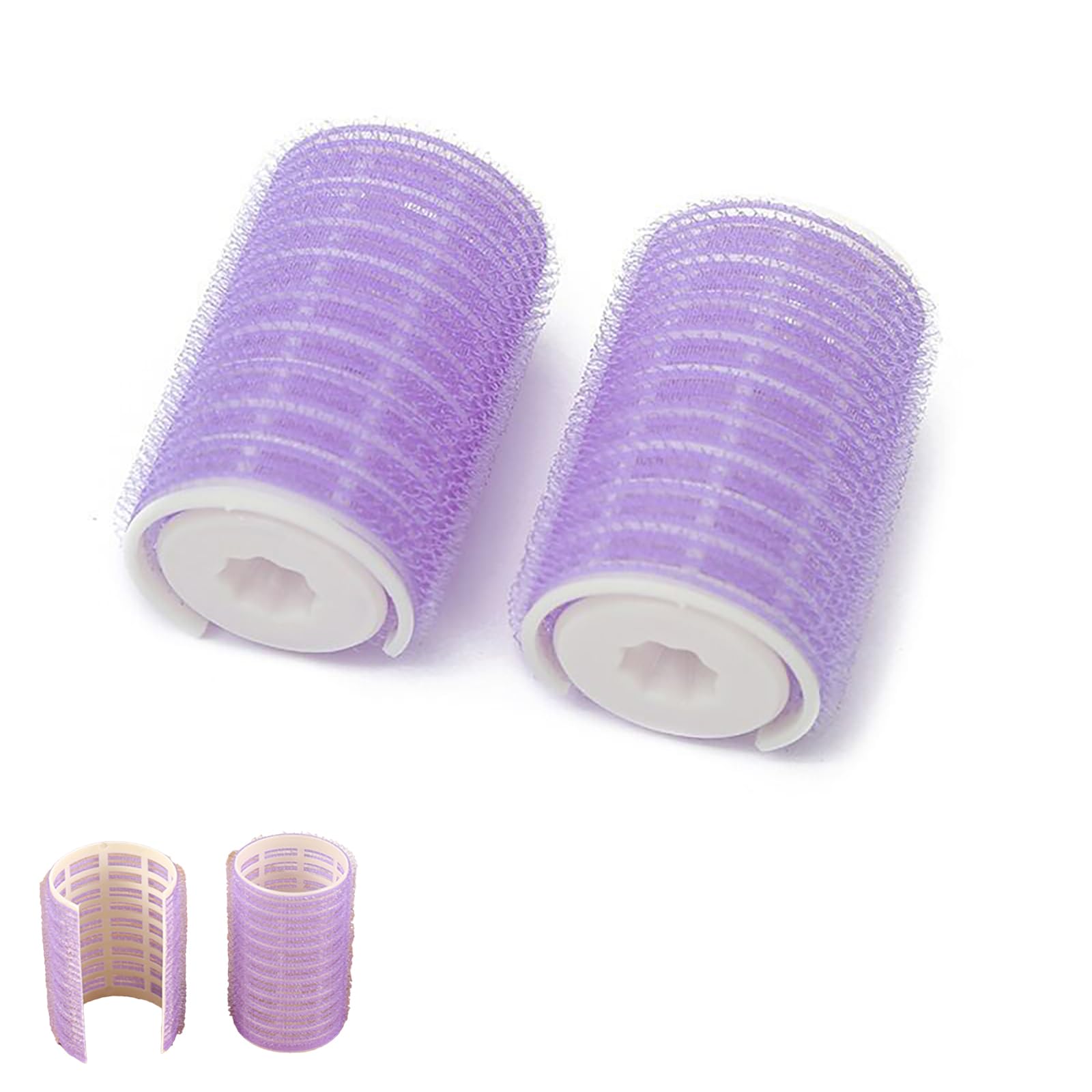 【送料無料】[ALLVD] （2個セット）空気前髪挟み巻き髪筒プラスチック巻き髪器八字前髪巻き 自然 カール 巻き髪用 家庭 サロン用 DIY ヘアスタイル， 使用簡単 洗顔用 風呂 ふんわり ヘアスタイルM【尺寸縦7 cm内幅3.5 cm外幅4 cm】