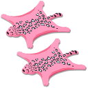 【送料無料】CHASO コースター 2個 シリコン 動物 アニマル シリコンコースター 猫 豹 ヒョウ ピンク