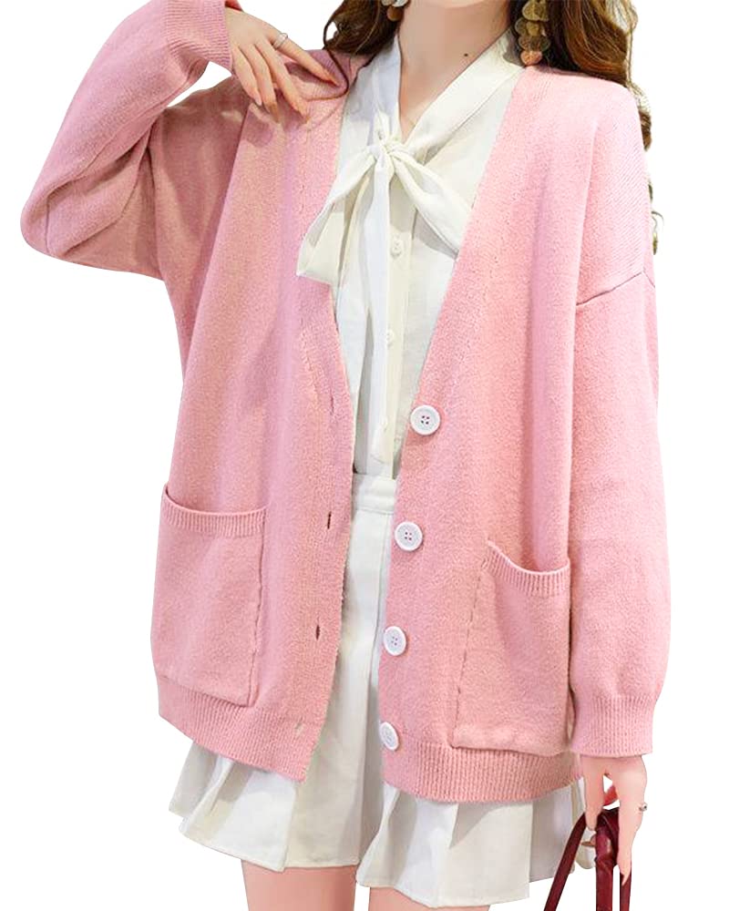 【送料無料】Wnodruke スクールカーディガン 女子 カーディガン ゆったり ニット セーター 学生服 高校..