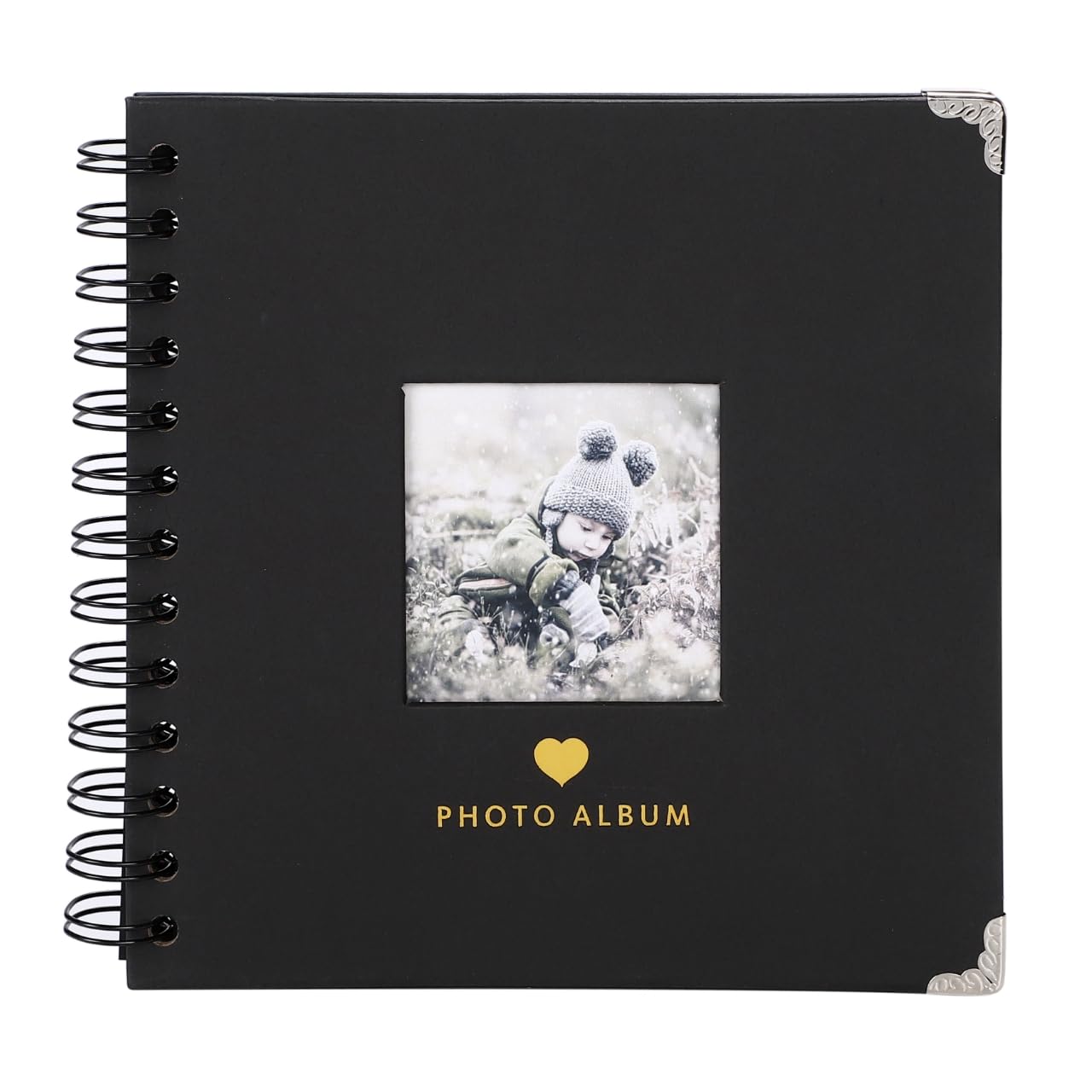 【送料無料】Copeflap 手作り アルバム フォト 台紙 写真 スクラップブック フォトフレーム (ブラック)