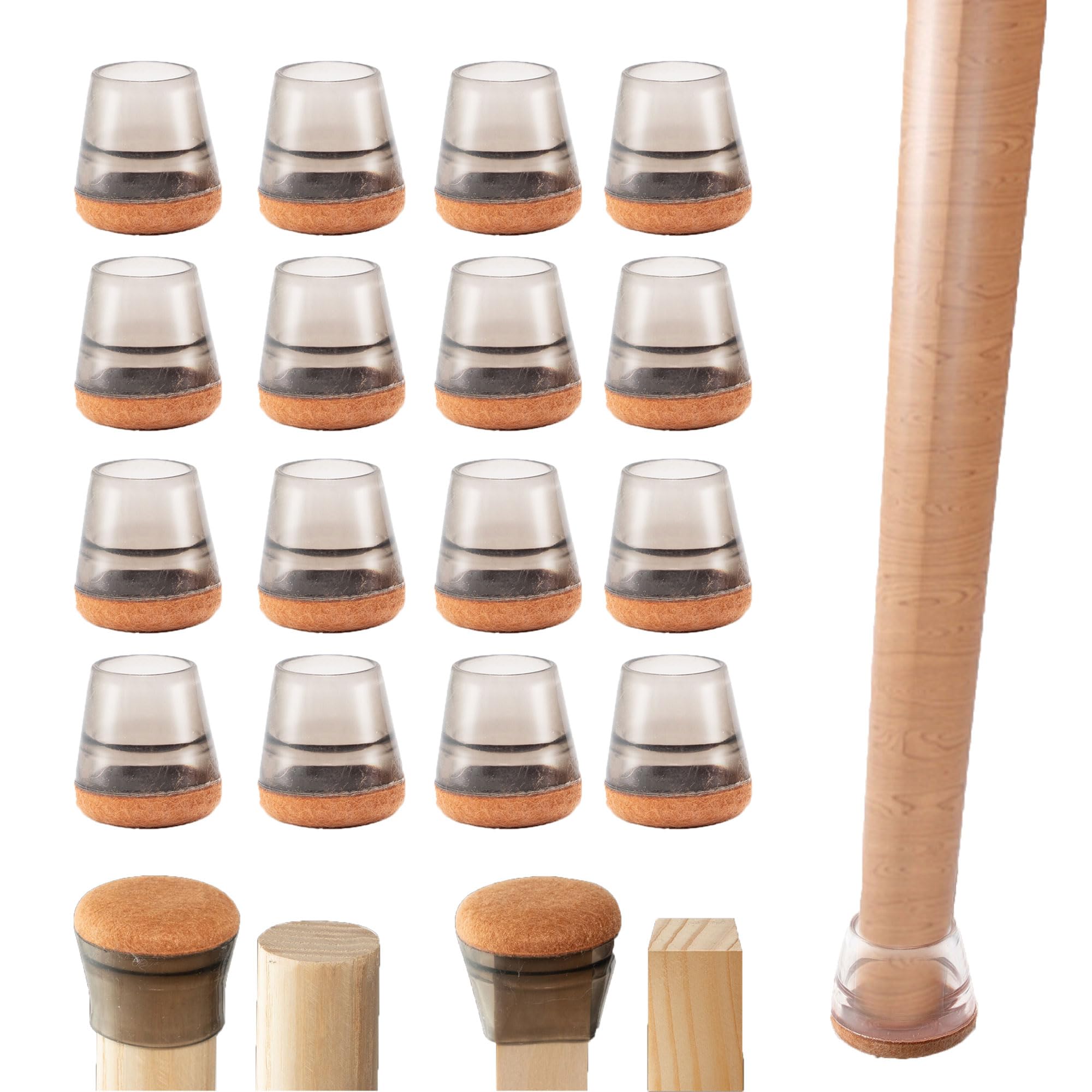 【送料無料】ALEBANA 椅子脚カバー シリコン 傷防止 【厚底タイプ】【斜め脚対応】 丸脚 角脚 ...