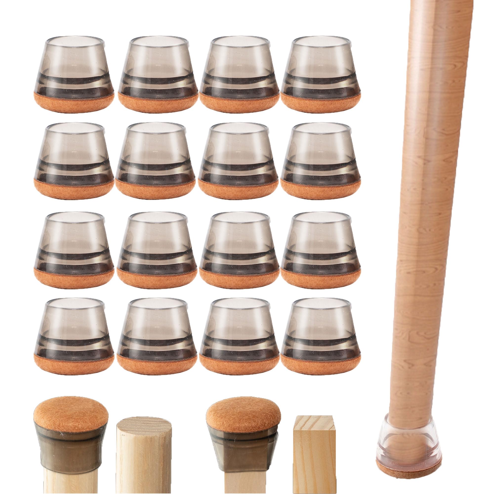 【送料無料】ALEBANA 椅子脚カバー シリコン 傷防止 【厚底タイプ】【斜め脚対応】 丸脚 角脚 ...