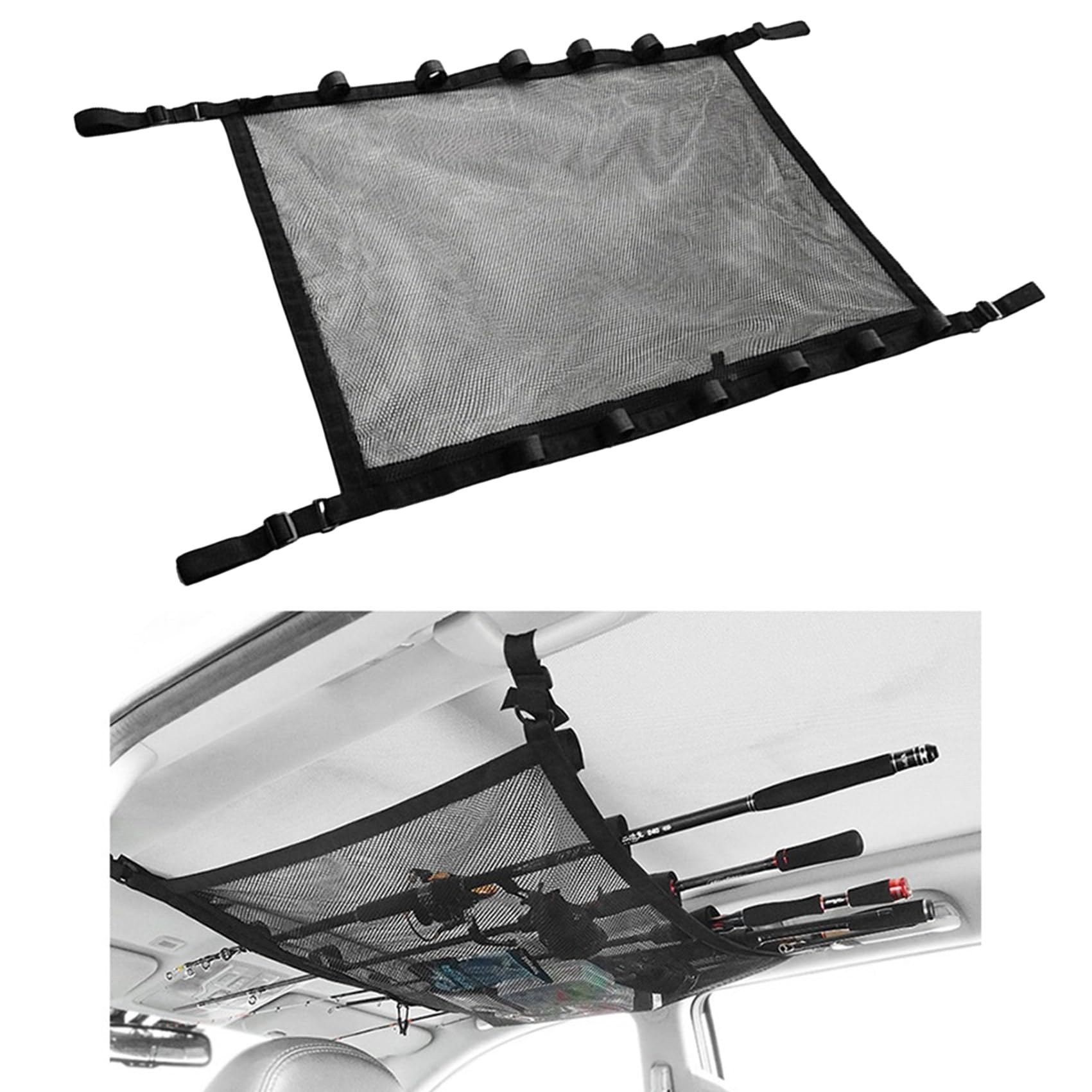 【送料無料】NOELAMOUR ロッドホルダー 車 天井 竿掛け 釣り竿ホルダー ロッドキャリー 車載 5本収納 (..