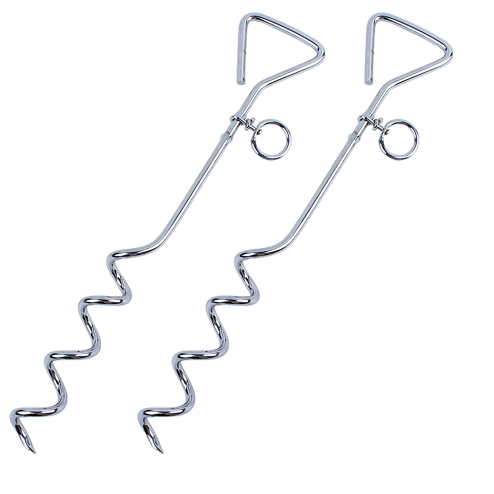 【送料無料】NOELAMOUR ドッグポール スクリューペグ 2個セット 係留ステッキ リード ワイヤー 埋め込..