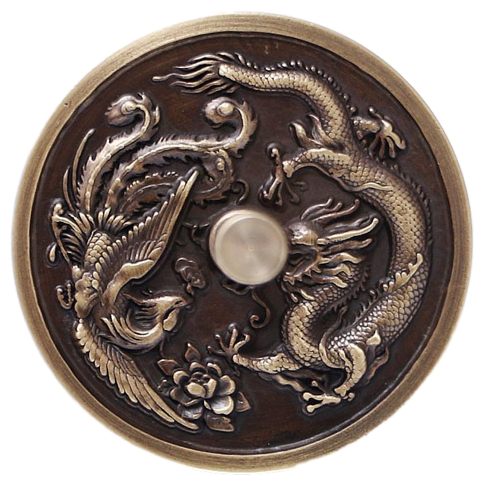 【送料無料】NOELAMOUR 香灰ツール 灰押さえ 銅製 灰ならし 灰かき 香炉灰 香木 お香 香道 (龍 & 不死鳥)