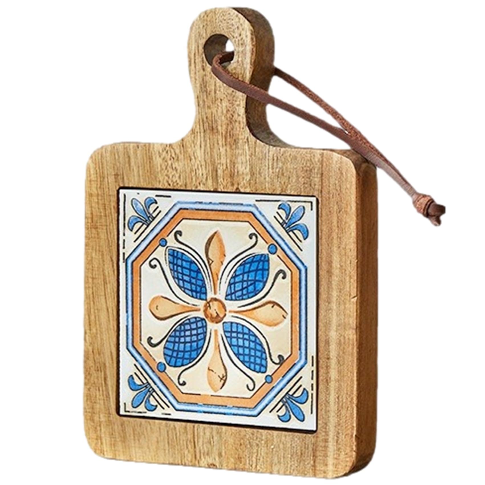 【送料無料】NOELAMOUR 鍋敷き おしゃれ 木製 耐熱 タイル 北欧 断熱 ポットマット コースター レストラン カフェ キャンプ (style-A)