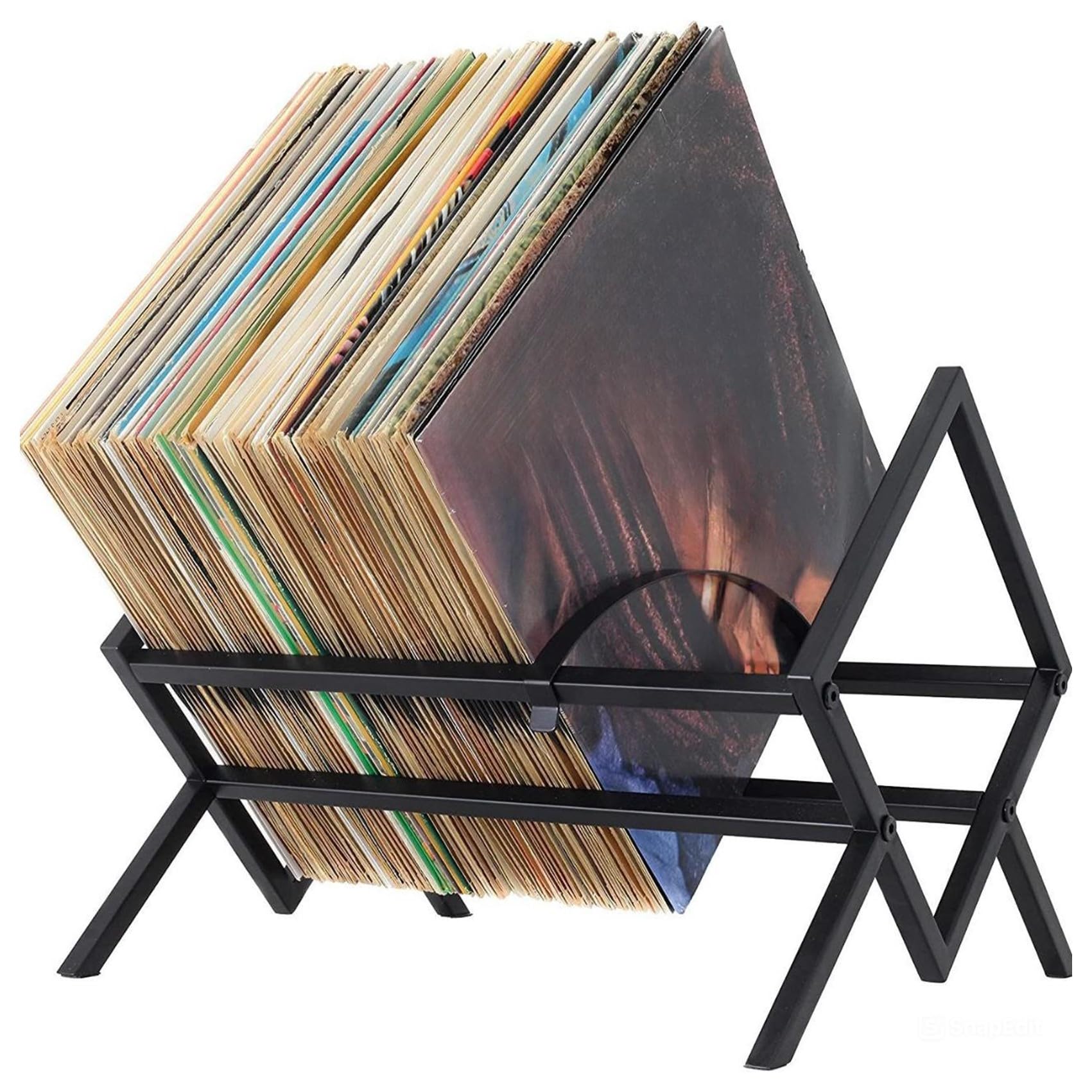 【送料無料】NOELAMOUR レコードラック 金属製 おしゃれ レコードスタンド レコードケース 収納 棚 マガジンラック LP 絵本棚