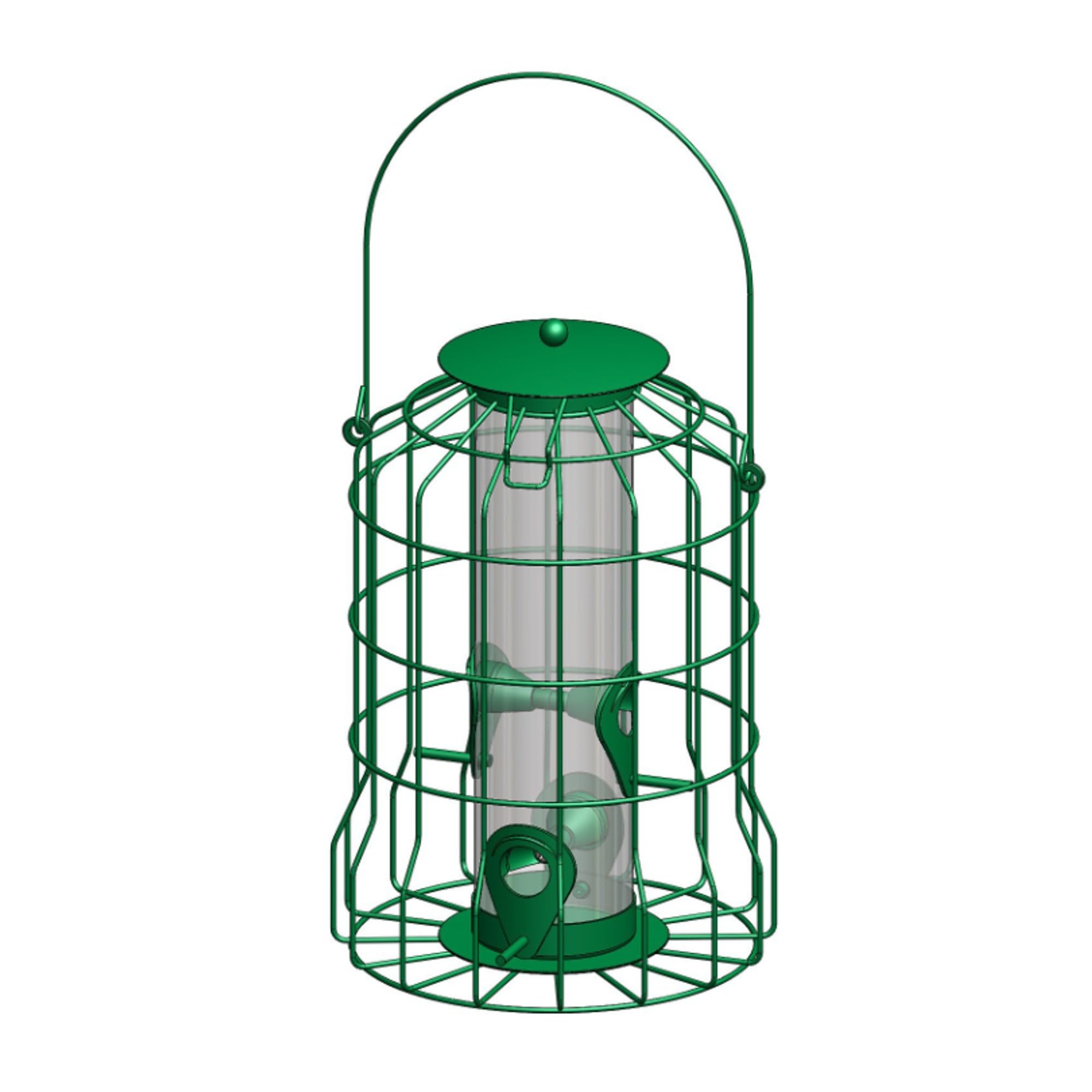 【送料無料】Asdays 鳥 餌入れ 鉄ケージ バードフィーダー 水入れ 据え置き 庭 室外 屋外 野鳥用 (グリ..