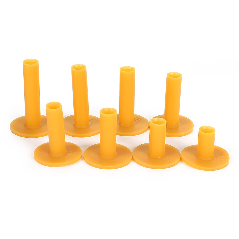 【送料無料】AllBright ゴルフティー ゴルフ用ティー ゴム ラバー製 ゴルフ 練習用 ショート ロング 8個セット (オレンジ)