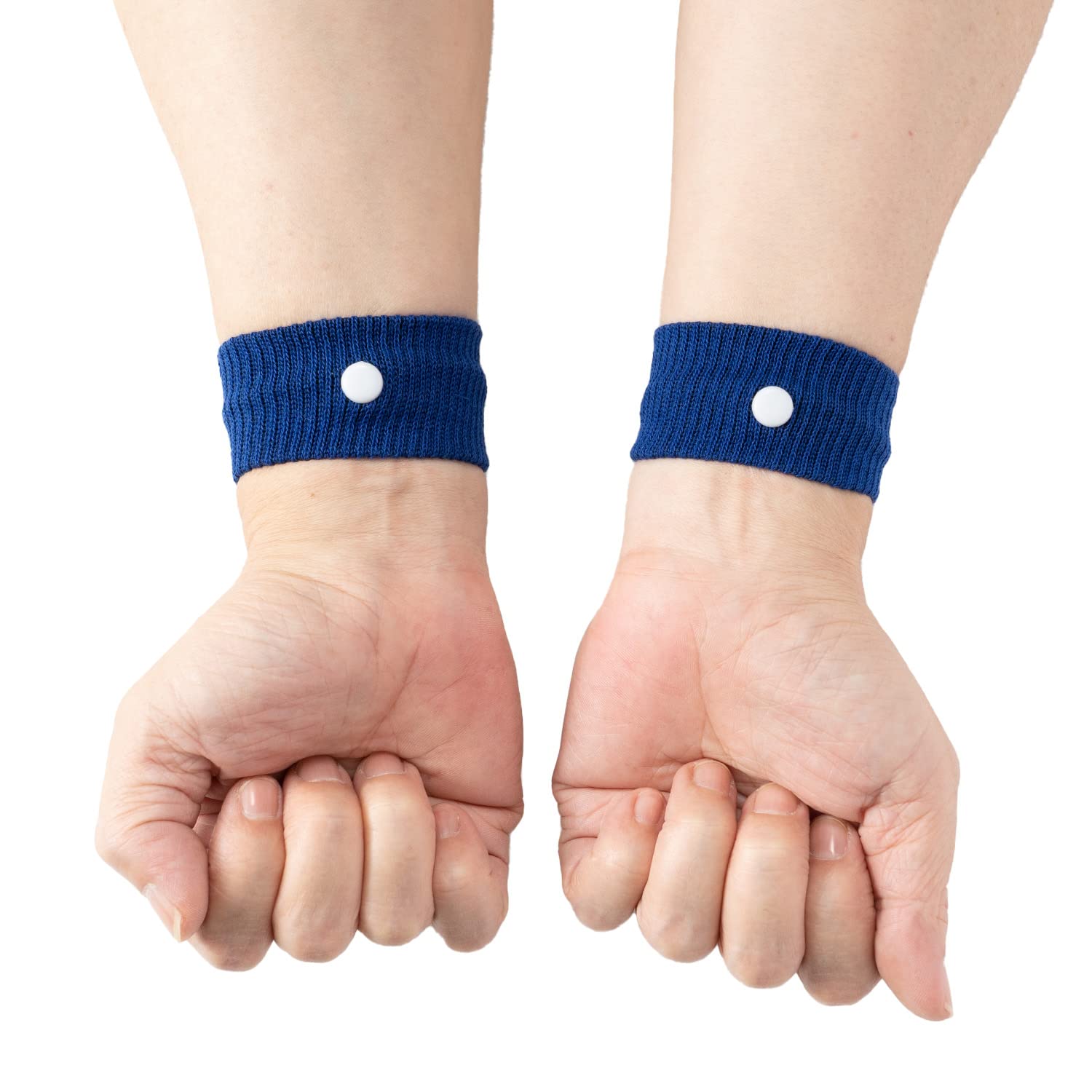 【送料無料】[Ocello] リストバンド (2個セット) フリーサイズ (ネイビー)