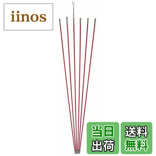 【送料無料】デンサン ジョイント釣り名人Jr. φ5mm× 1.0m オレンジ 6本 ケーブル索引具 JF-5030