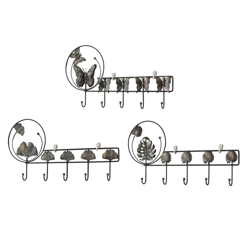コートラック壁掛けコートハンガー鉄装飾キーホルダー壁掛けフックコートフックキッチンバスルームタオ..