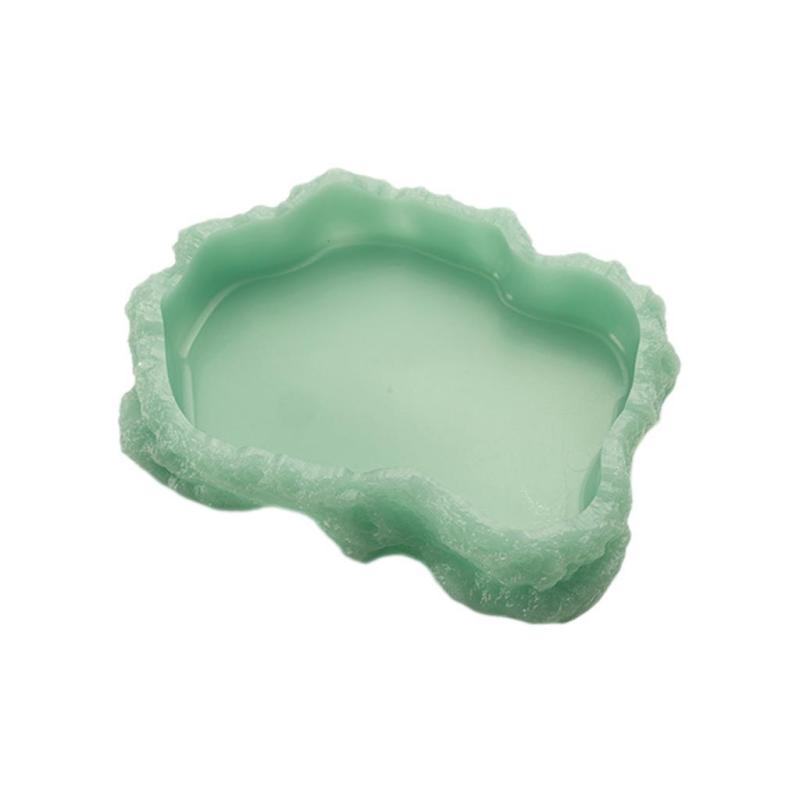 爬虫類の水皿樹脂タンクアクセサリーテラリウムプレート給餌ボウル両生類給餌ボウルカメフトアゴヒゲト..