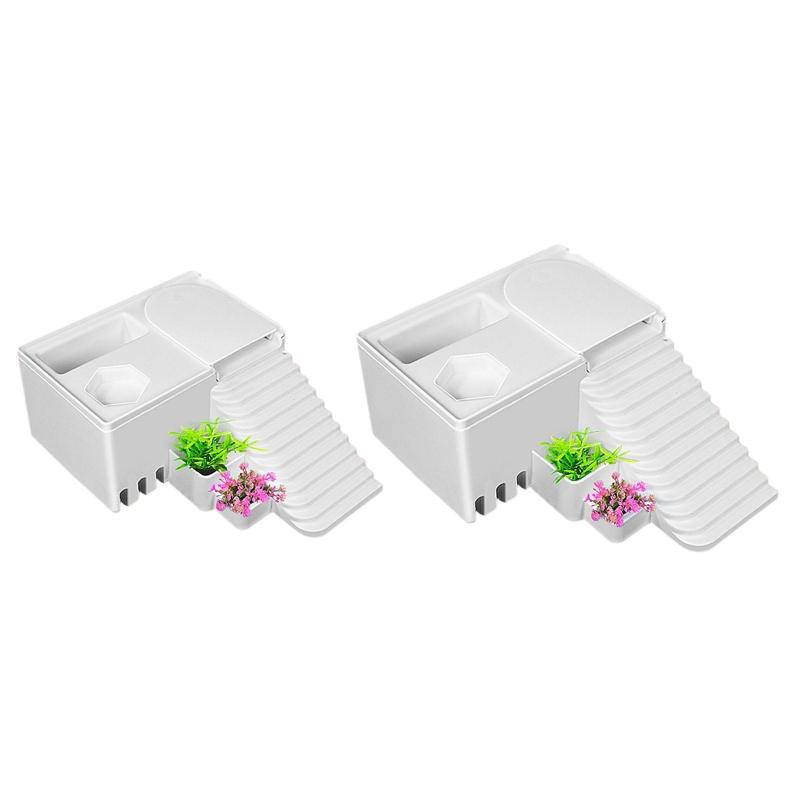 カメ休憩プラットフォーム カメ水槽プラットフォーム 爬虫類水槽 はしご 用ランプ イモリ サンショウウオ用休憩テラス