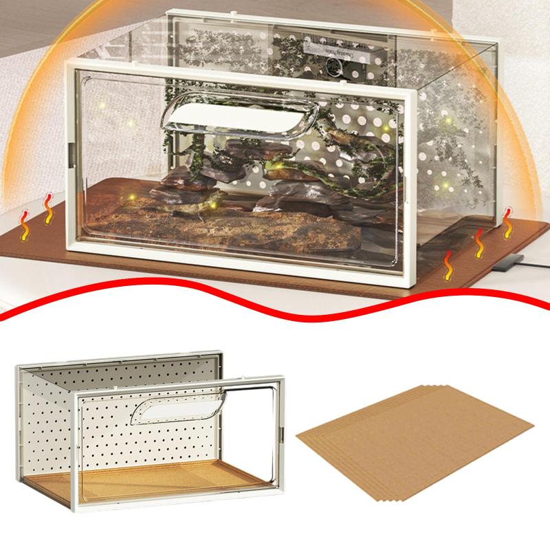 爬虫類テラリウム 爬虫類用給餌ボックス ポータブル 飼育ケース プロフェッショナル 動物飼育ケージ エンクロージャー ヤモリ用ケージ