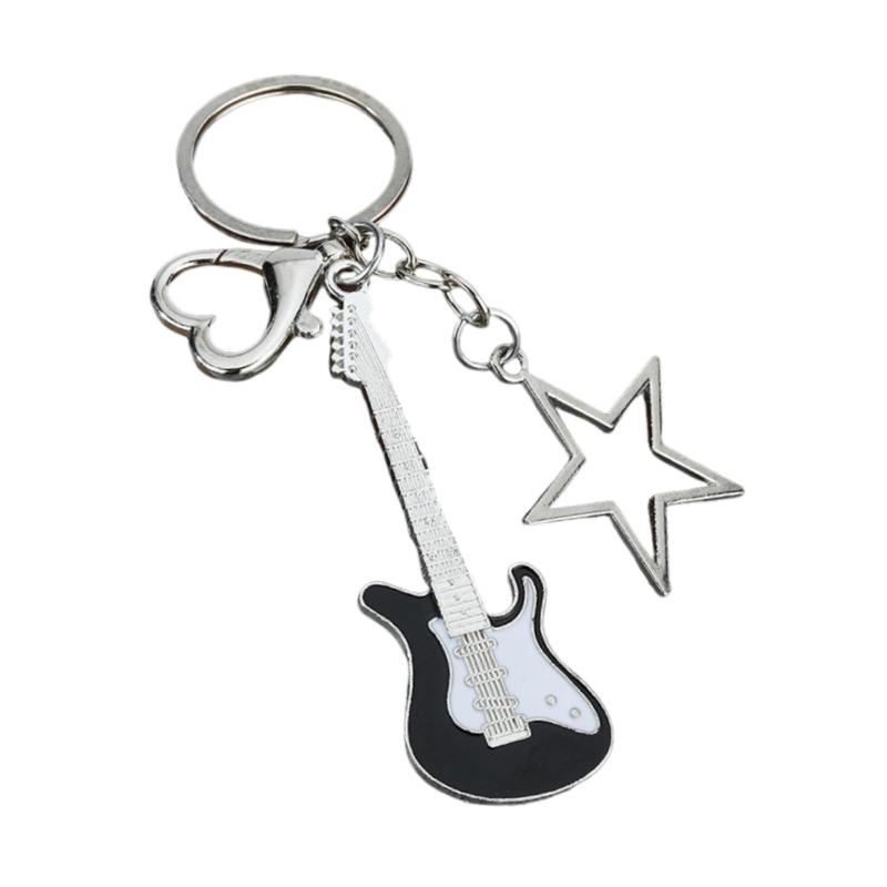 音楽ギターキーホルダーギフト楽器パンクラブハートチェーン
