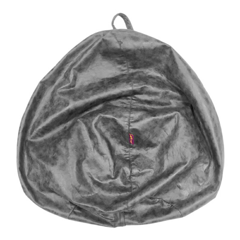 大型ぬいぐるみ動物の貯蔵leathaireビーンバッグチェアカバーグレーl