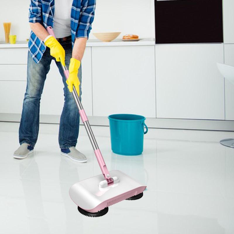 手押し式掃除機 パンくず掃除 手動式 多機能 ポータブル マイクロファイバー モップ 3 イン 1 モップ ..
