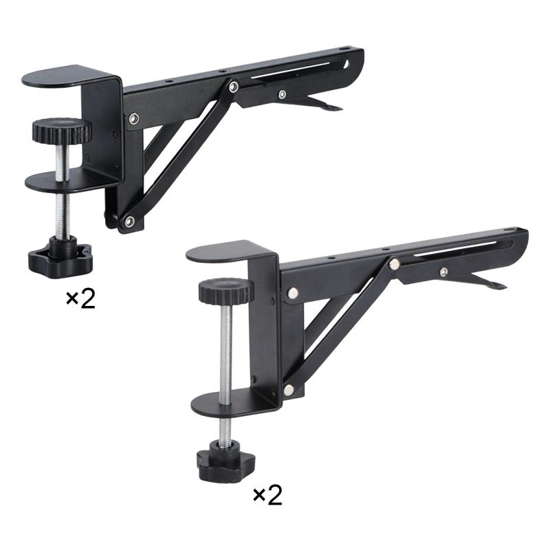デスク下キーボードトレイ調節可能な折りたたみ式ブラケットcクランプサポートエクステンダー頑丈なキ..