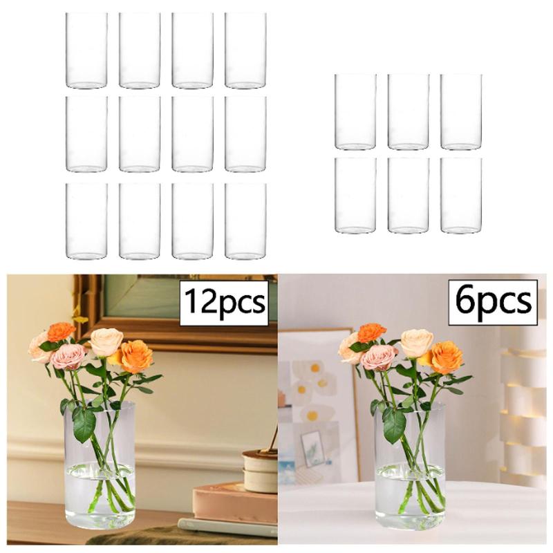 ガラスシリンダー花瓶装飾花瓶キャンドルホルダーデスクトップ装飾フラワーアレンジメントディスプレイオフィスリビングルーム用