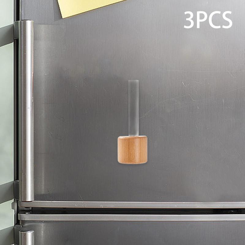 3x 木材植物繁殖ステーションギフト屋内植物愛好家冷蔵庫マグネット