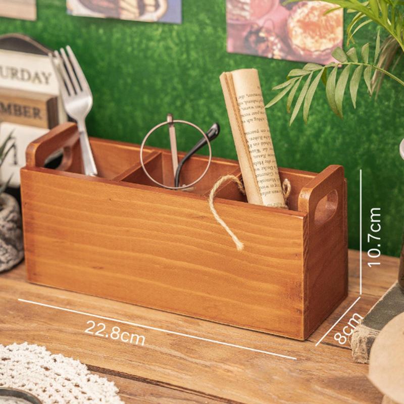 木製収納ボックスアクセサリー デスクトップデスクカウンター用オフィス用品