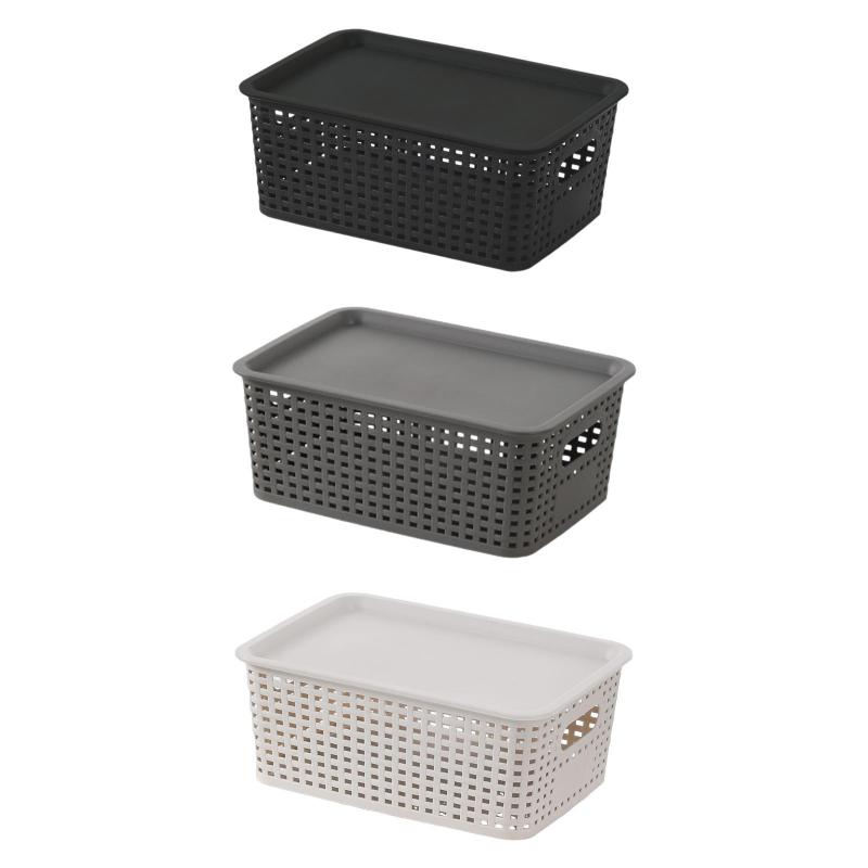 織り収納バスケット 収納バスケット 整理ボックス 多目的コンテナ パントリー カウンタートップ デスク 寝室の整理に