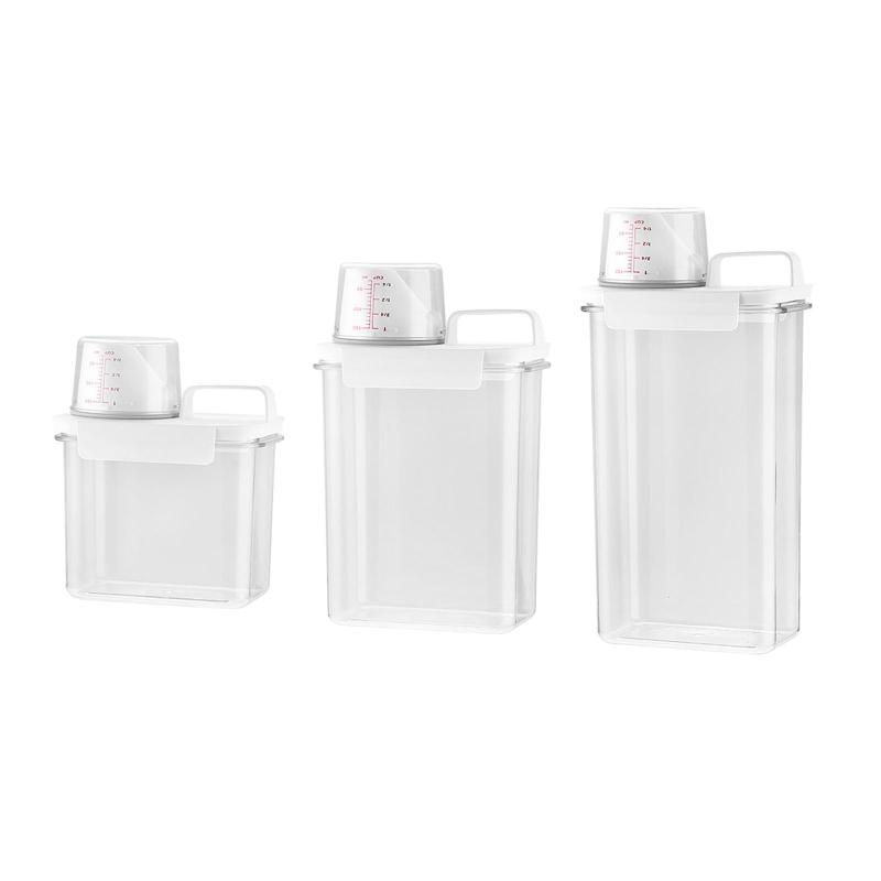洗濯洗剤容器洗浄液体洗剤粉末洗剤貯蔵箱米ビン透明食品貯蔵箱小麦粉砂糖用