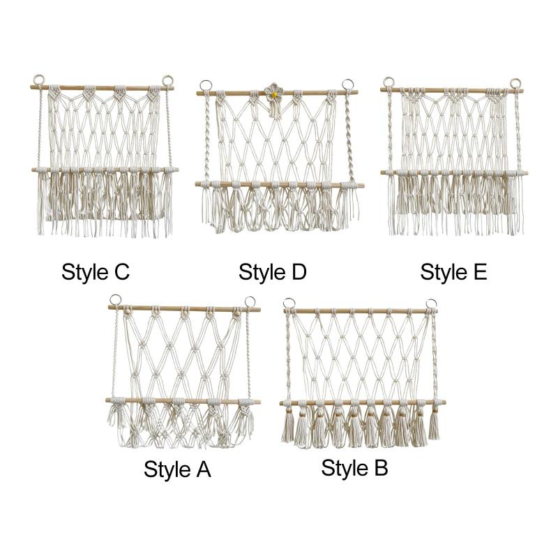 ぬいぐるみ収納ハンモック 手編みタペストリー ぬいぐるみホルダーネット 省スペース 取り付け簡単 保..