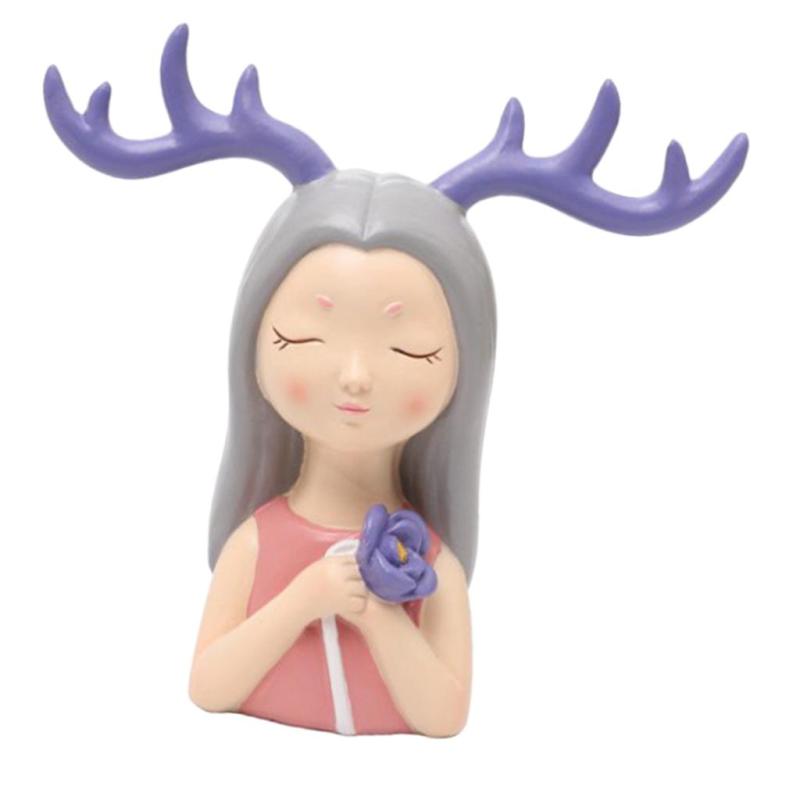ウィングガールズアントラーズ彫像彫刻置物卓上装飾品パープル