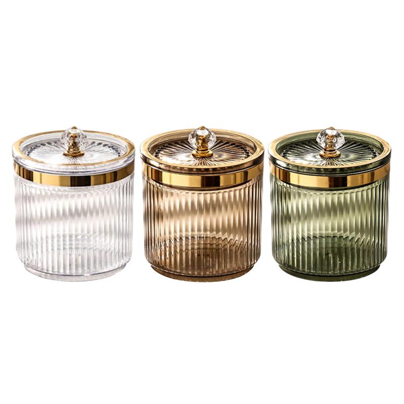 化粧品オーガナイザー化粧道具収納キャニスター化粧綿棒ボールホルダージャードレッサー用