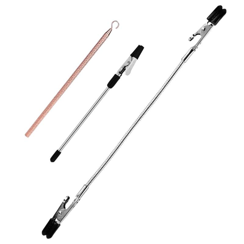 3個のブレスレットヘルパーツールアイアンジュエリー着用補助具.時計ネックレスクラフト用