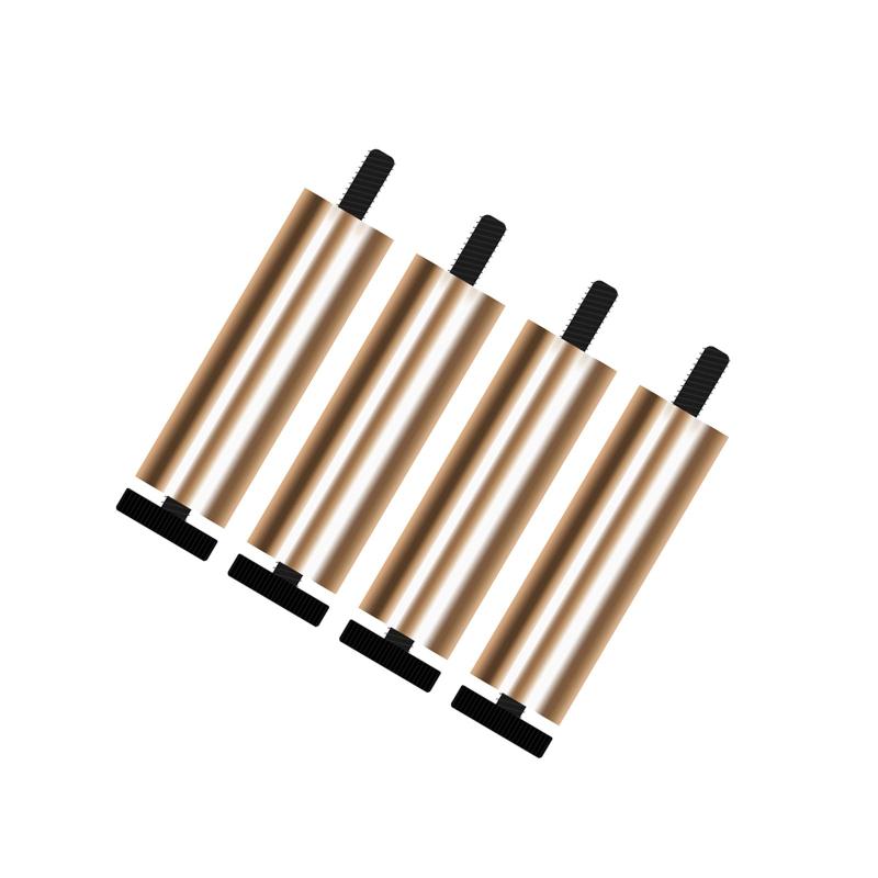 家具脚ソファ脚4本.多目的モダンスタイル交換用ソファ脚.ベッドサイドスタンド.キャビネット.ラブシートデスク用 , ゴールド 18cm