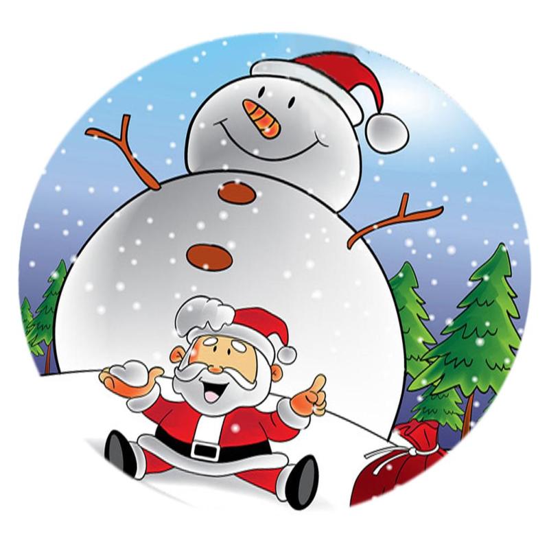 3D印刷物クリスマス様式の防水テーブルクロス1.2x1.2m Style02