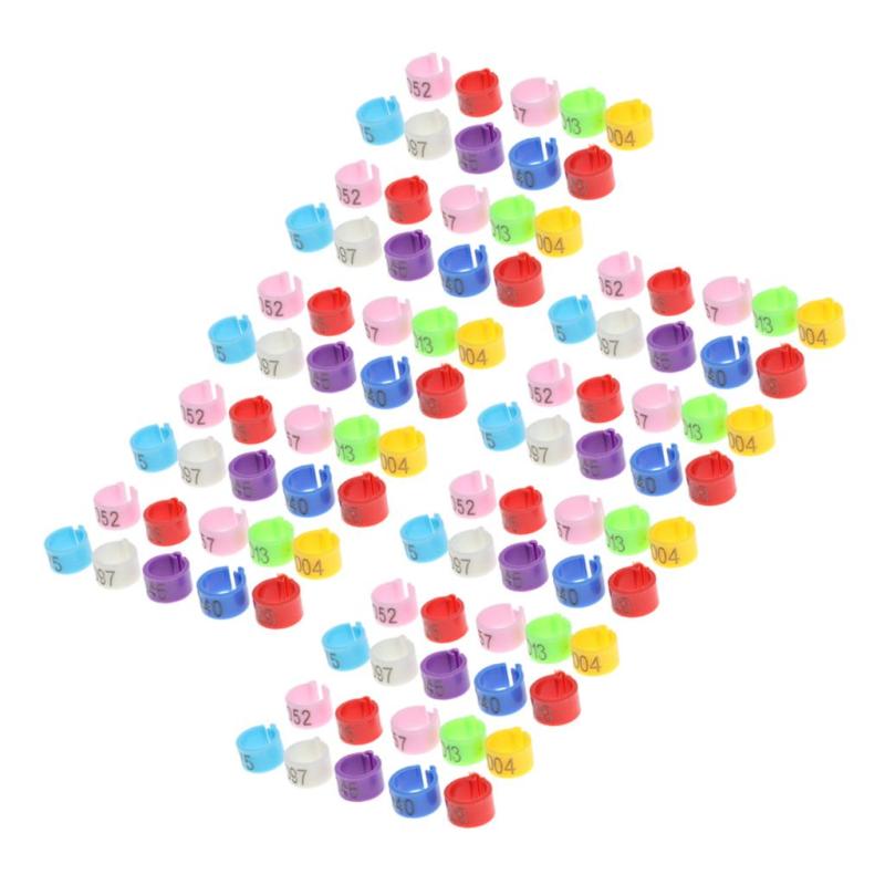 鳥用 足の指輪 バードフットリング 50個 ハトレッ 脚のリング