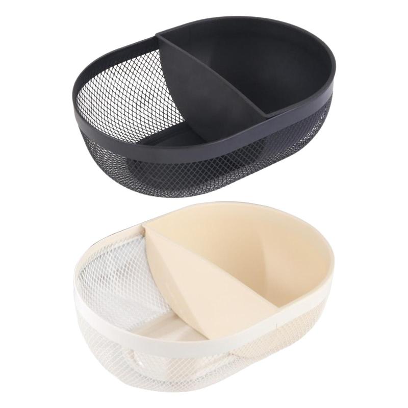 ワイヤーメッシュバスケット 鉄製収納トレイ デスクトップ収納オーガナイザー スナックバスケット ピク..