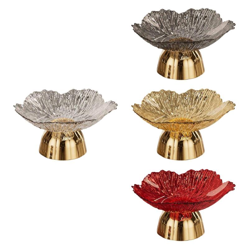 ペデスタルボウルフードスナック収納トレイエレガントなポータブル野菜ホルダーフルーツバスケット