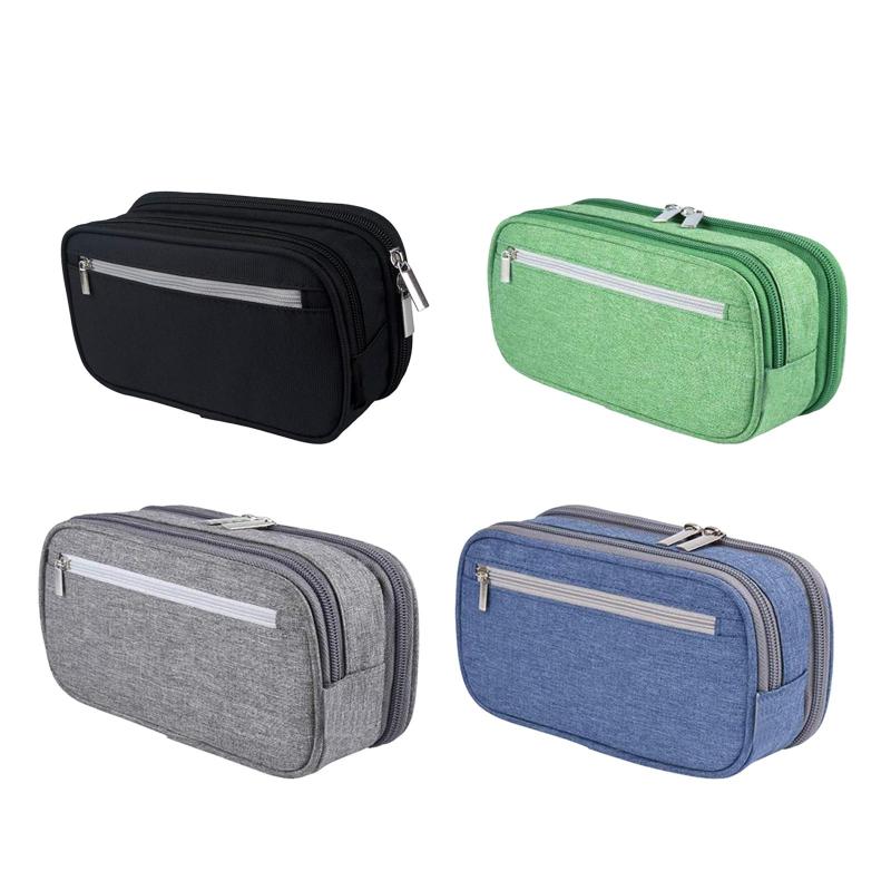 鉛筆とペンケース 3 コンパートメント化粧バッグ多機能トラベルケース大容量鉛筆ポーチ鉛筆ポーチ子供..