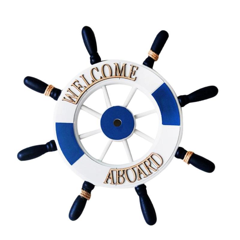 32cm木製ビーチボート船のステアリングホイール