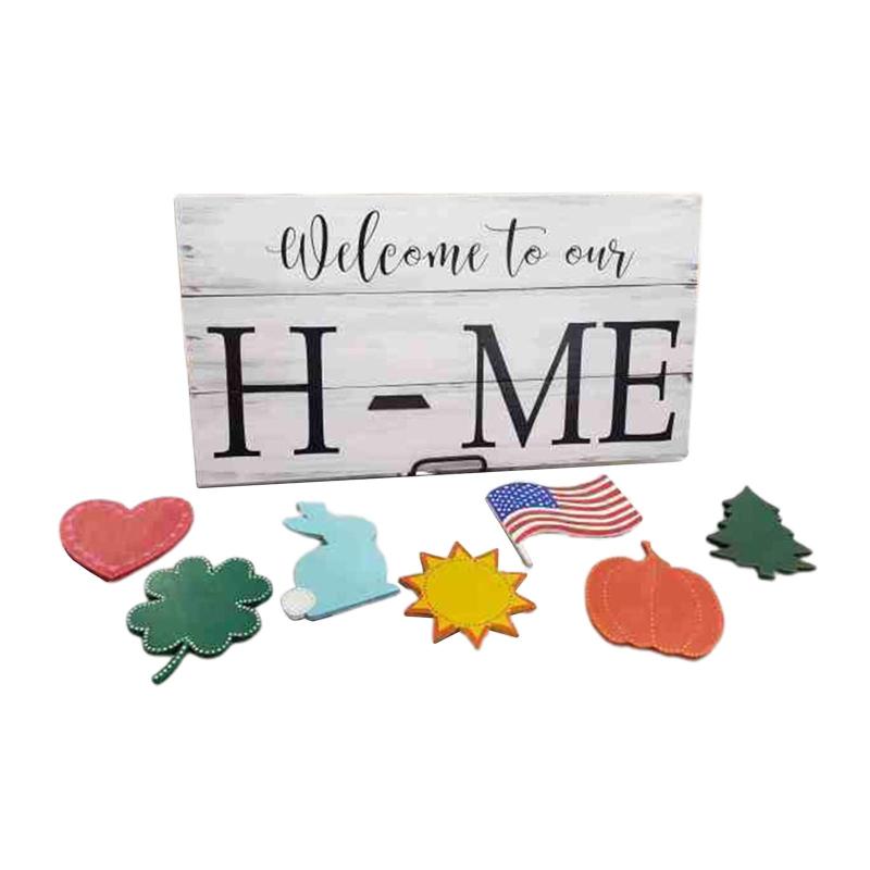 30x15cm ドアタグ 木製 変更可能 ウェルカムドアサイン ファームハウス クリスマス用
